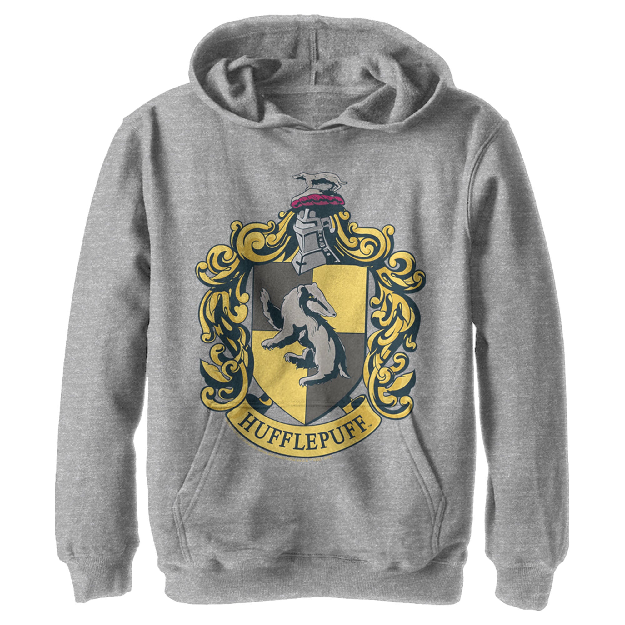 Boy’S Harry Potter Hufflepuff Gold Crest Pull Over Hoodie