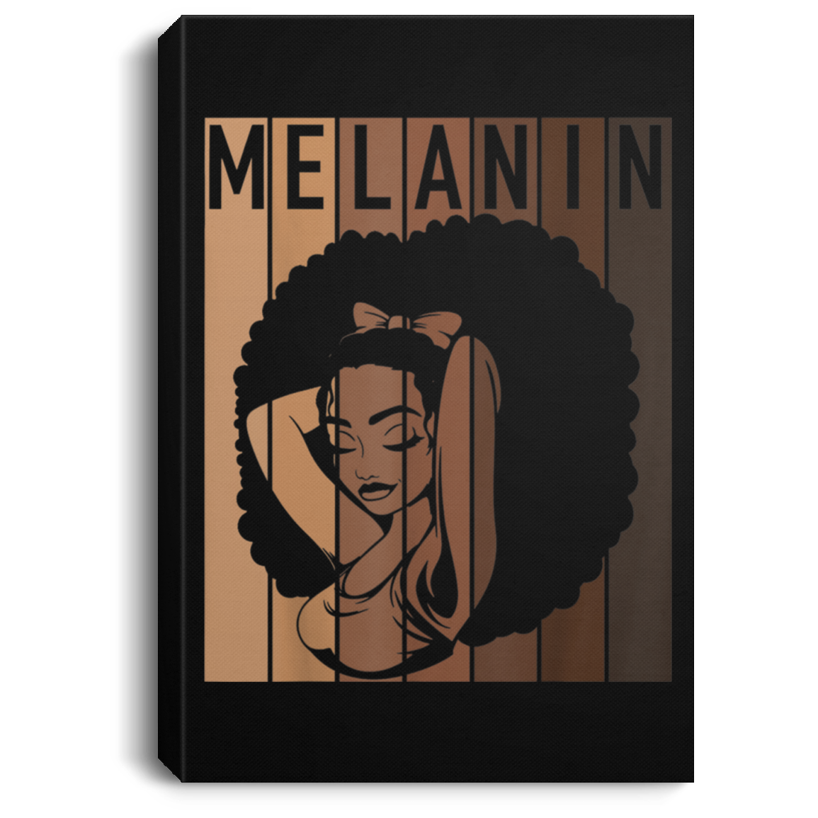 African American Canvas Wall Art Melanin Afro Woman Christmas Gift for Mom Wife Daughter Afrocentric Home Decor