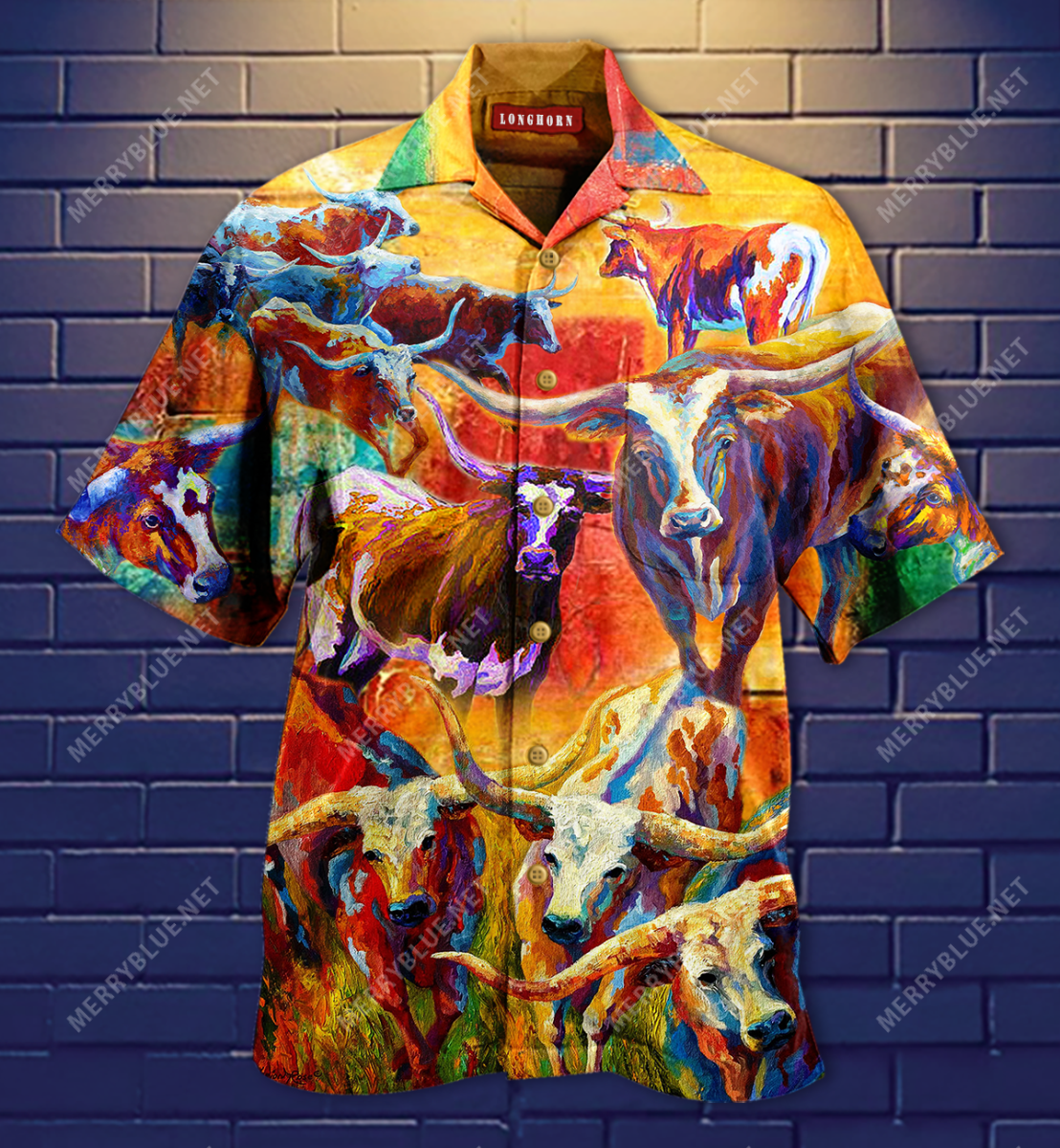 Colorful Longhorns Hawaii Shirt Ha62893