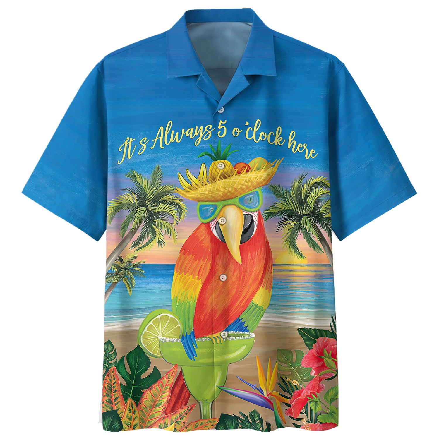 Famille Parrot Always 5 Here Hawaii Shirt Ha71233