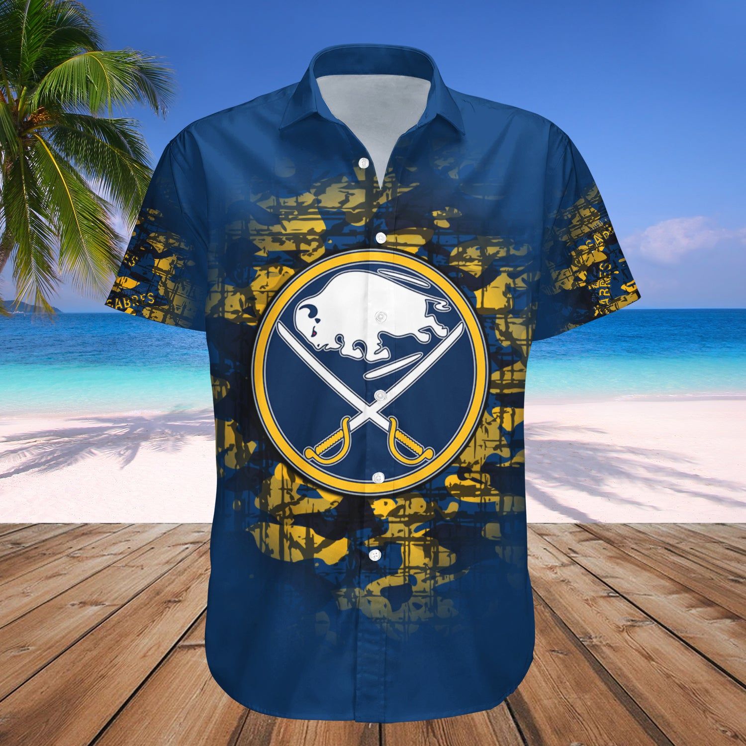 Buffalo Sabres Hawaii Shirt Camouflage Vintage – Nhl