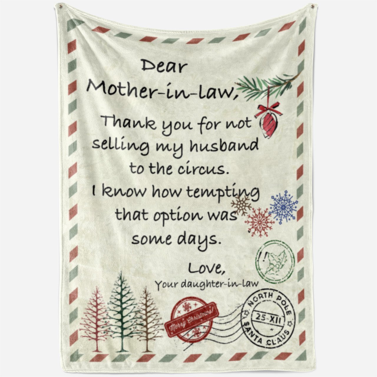 Thank You Mother In Law Fleece Blanket – Quilt Blanket, Meaningful Mother’S Day Gift, Mother’S Day Gift From Daughter In Law To Mom, Home Decor Bedding Couch Sofa Soft And Comfy Cozy