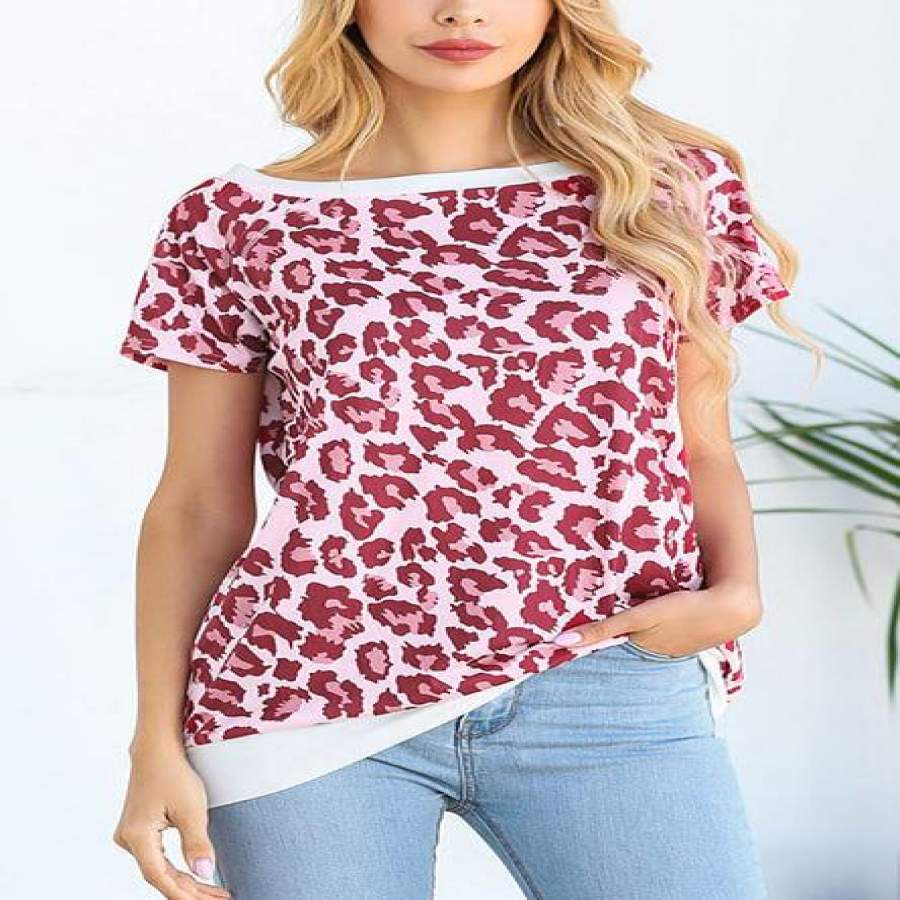 Summer Women Fashion Leopard Printed Tshirts