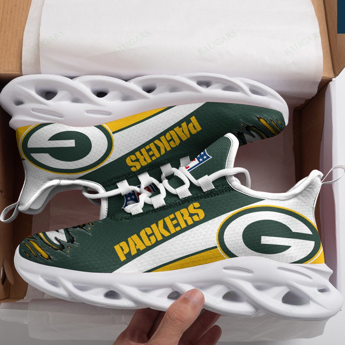 Green Bay Packers Yezy Running Sneakers Art 74