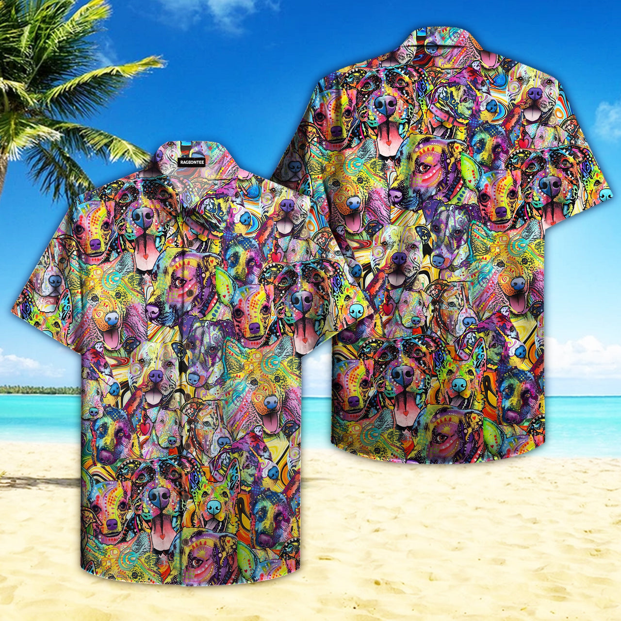 Colorful Variety Of Dogs Aloha Hawaii Shirts For Men Women Ha85476