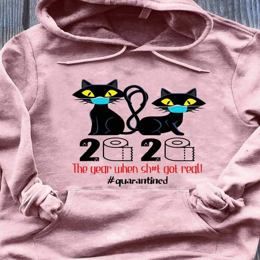 2020 quarantined love cats shirt