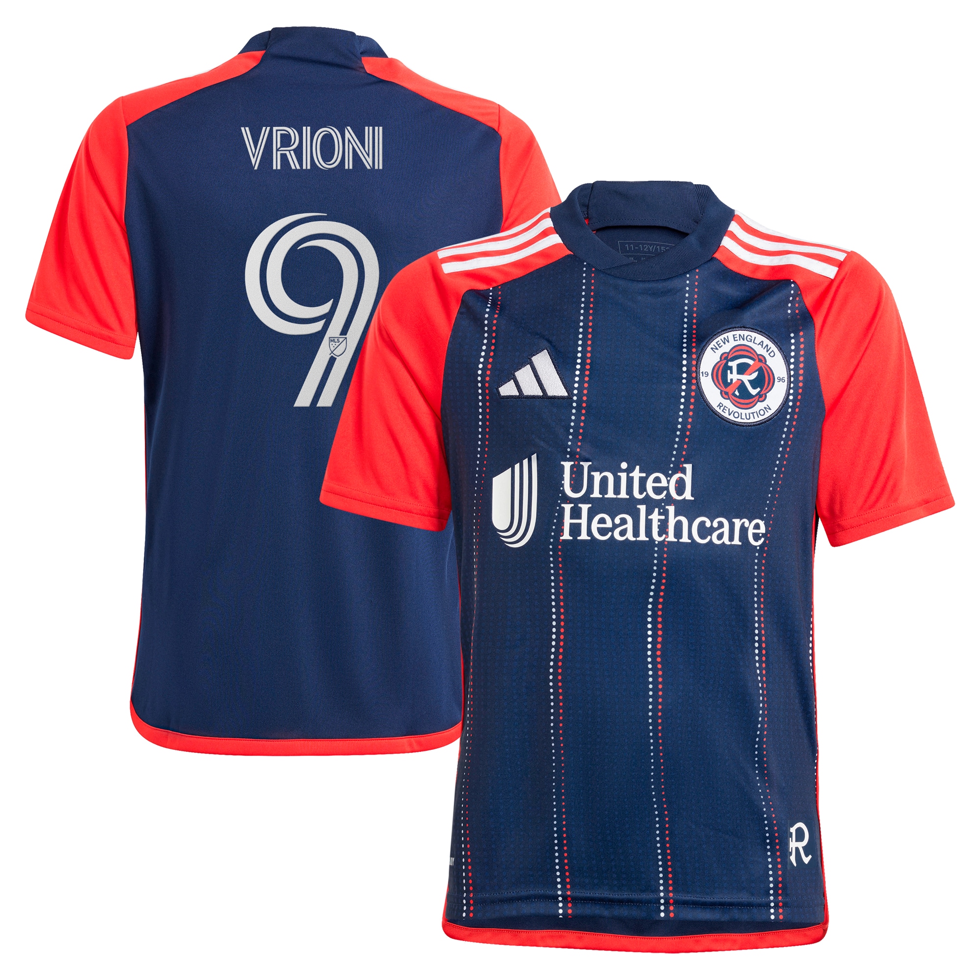 Giacomo Vrioni New England Revolution Youth 2024 Boston Tea Party Replica Player Jersey  Navy