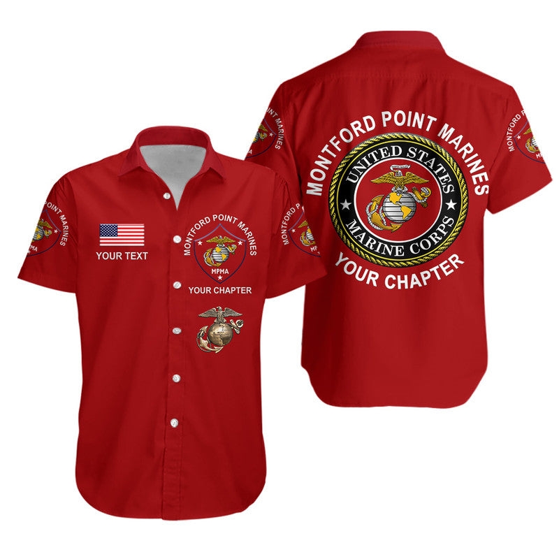 (Custom) Montford Point Marines Hawaiian Shirt African-American Marine Corps Simple – Red Lt8