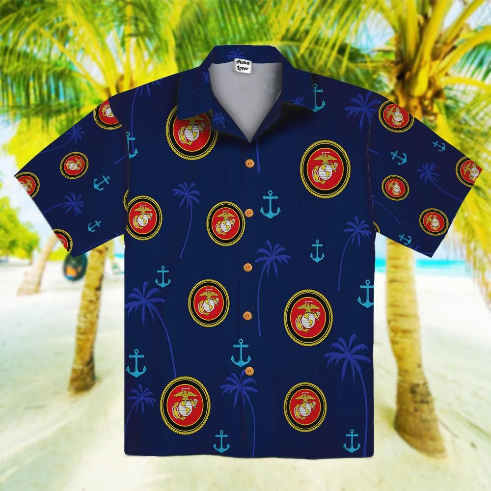 Us Marine Corps Navy Unisex Hawaiian Shirts