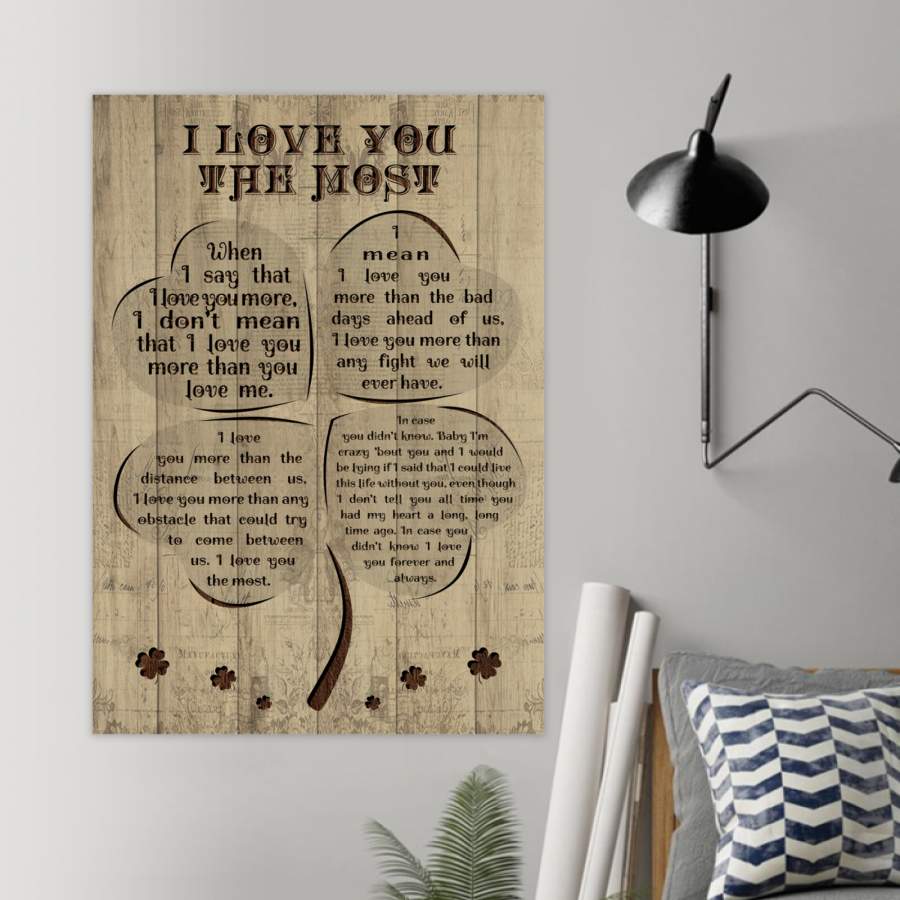 Irish – I Love You The Most v2 – Poster