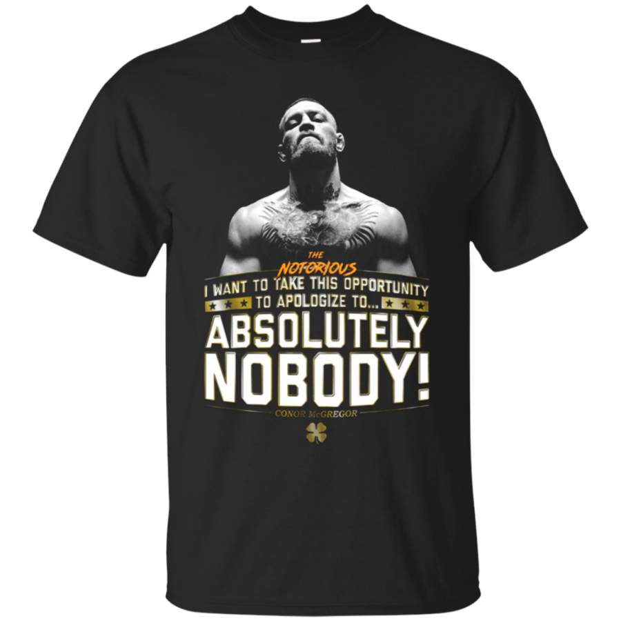 AGR Apologize to Nobody – Conor McGregor t shirt Cotton t shirt