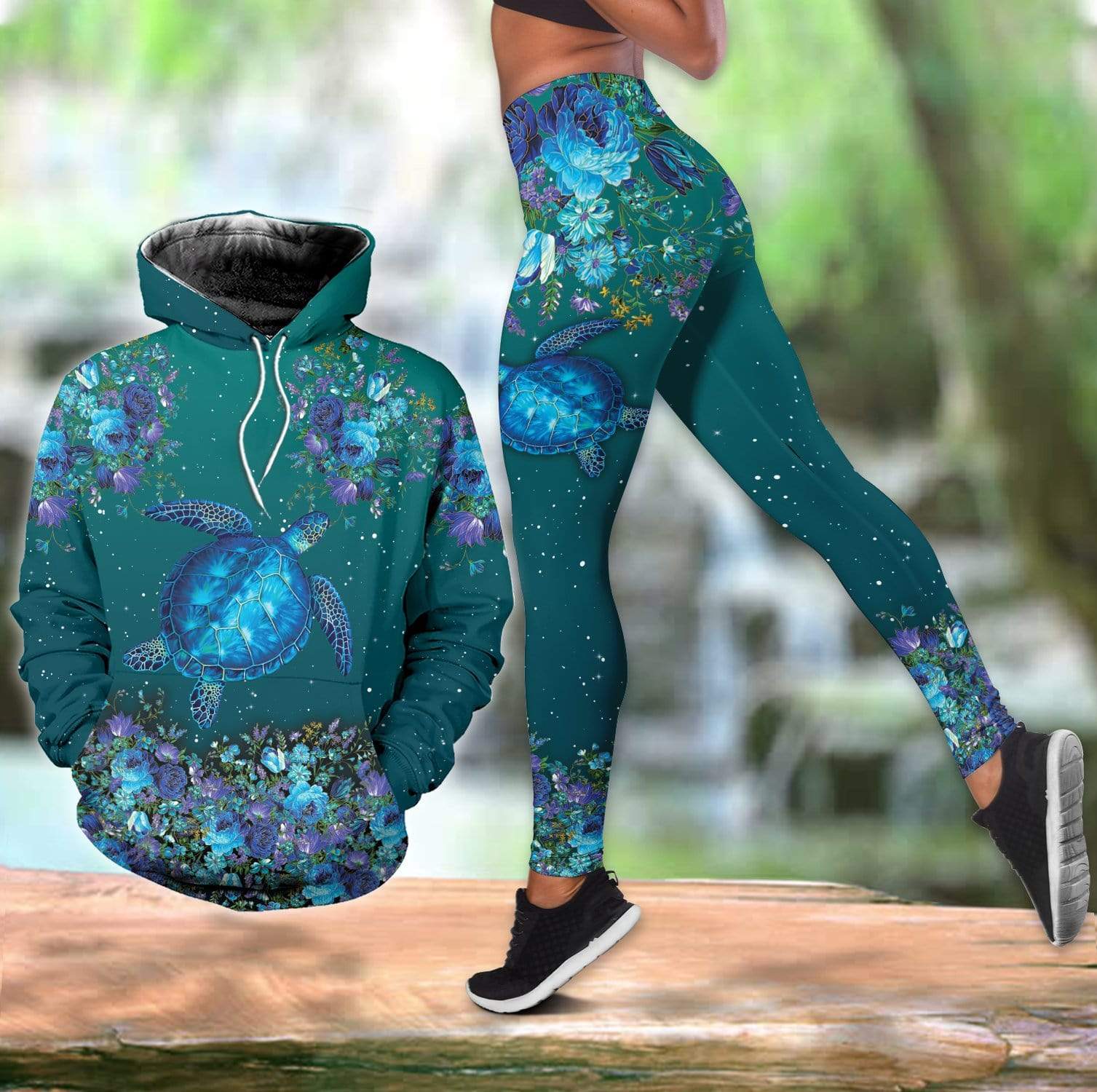 Sea Turtle Flower Hoodie Or Legging 3D #H