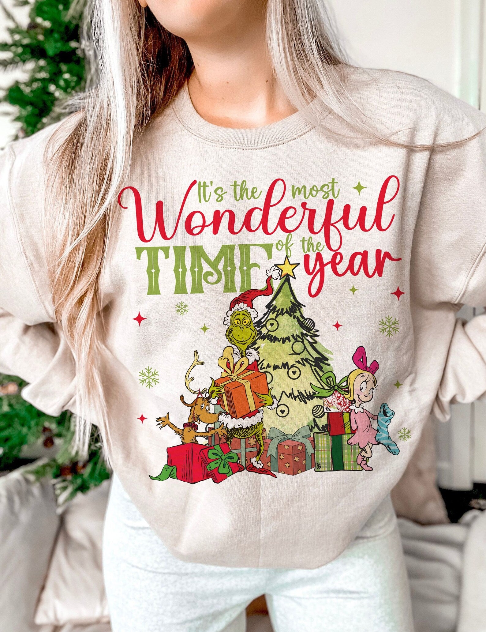 Merry Christmas Sweatshirt 2D Crewneck Sweatshirt All Over Print Sweatshirt For Women Sweatshirt For Men Sws4578