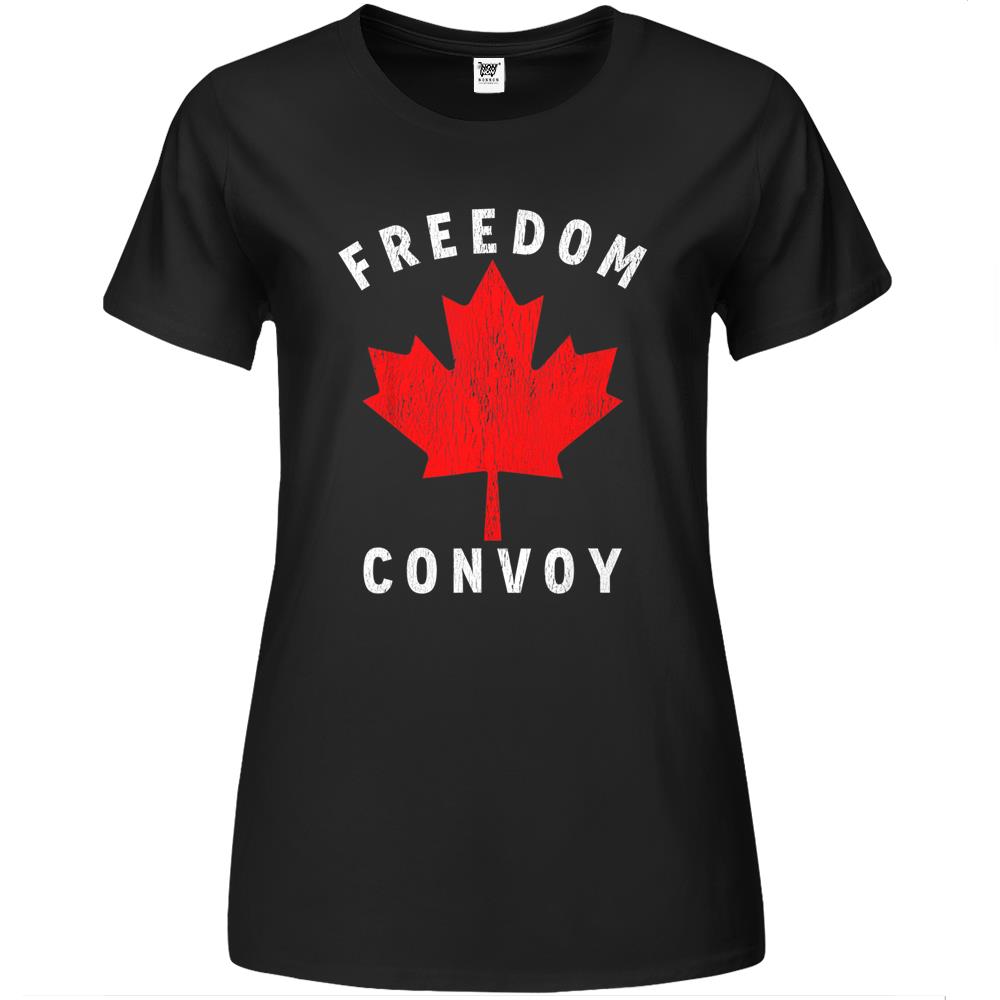 Canada Freedom Convoy 2022 Canadian Truckers Support Gift Premium Womens T Shirts