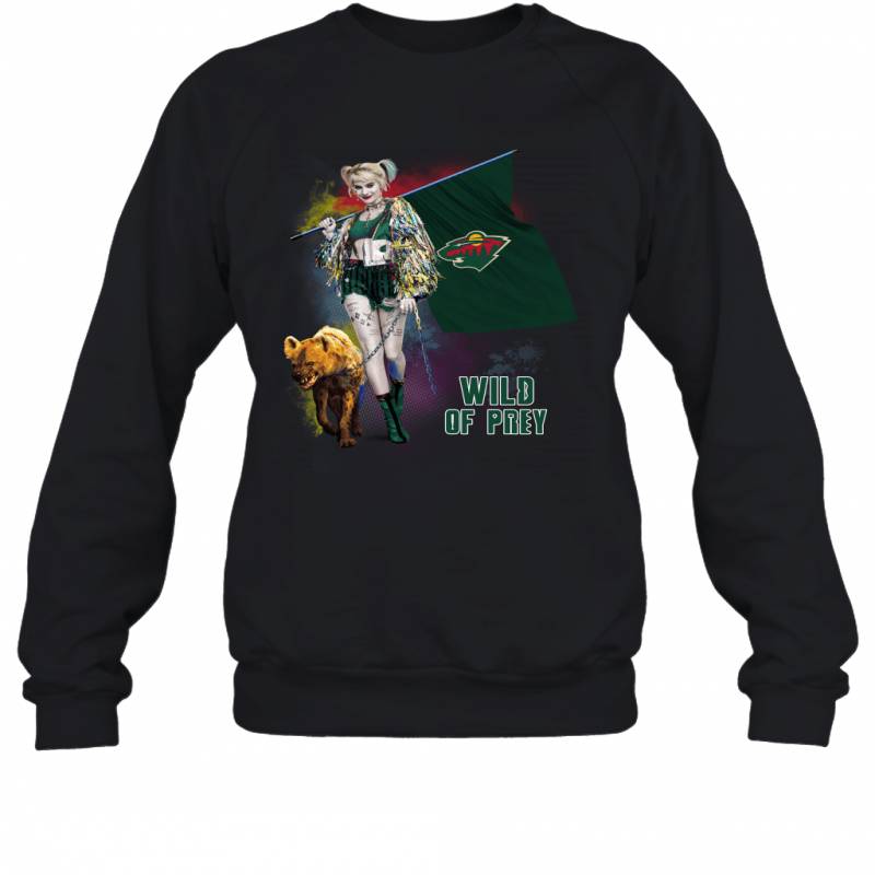 Harley Quinn flag Minnesota Wild Of Prey Sweatshirt