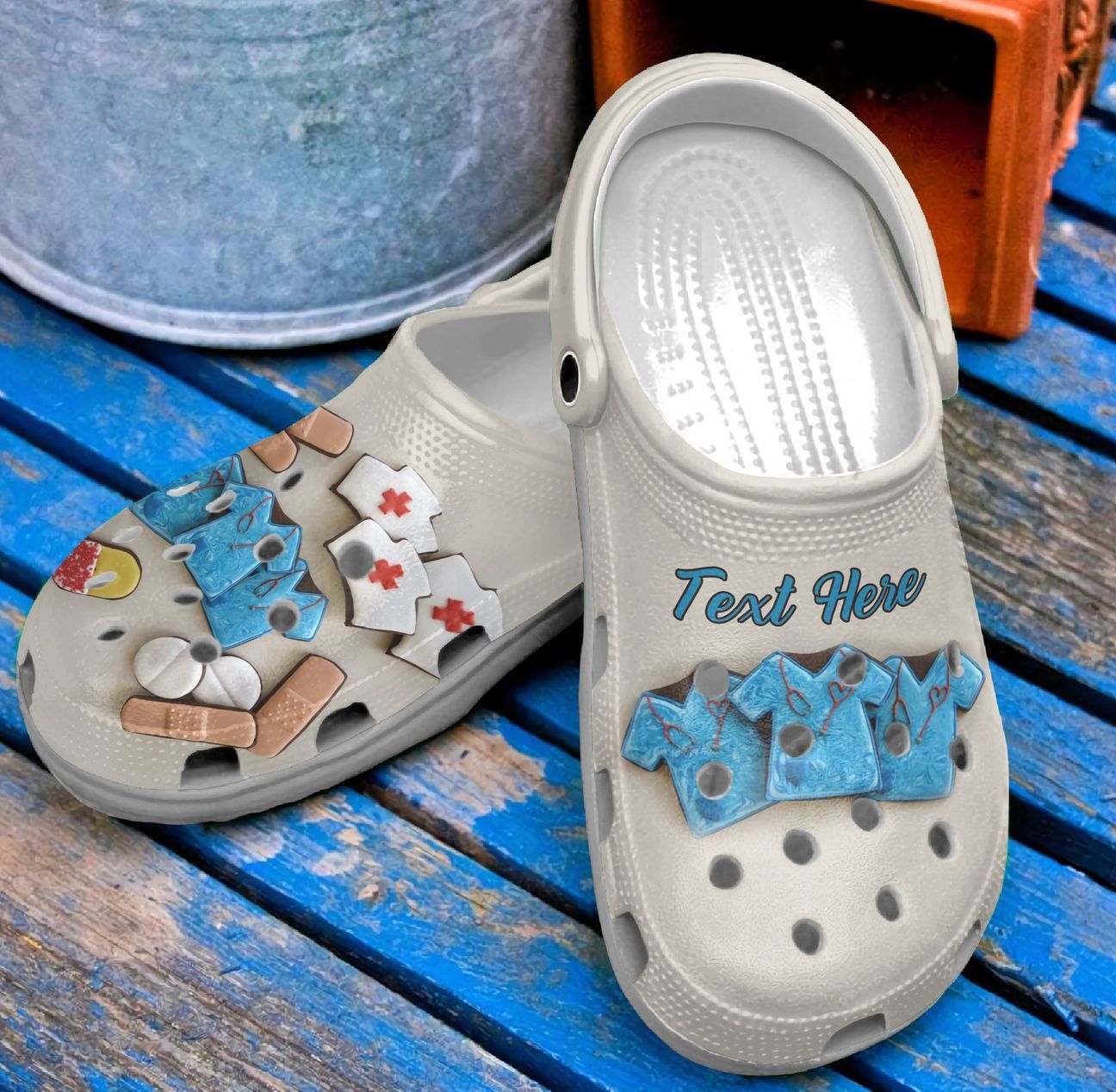 Nurse Personalized Clog, Custom Name, Text, Color, Number Fashion Style For Women, Men, Kid, Print 3D Nursing On