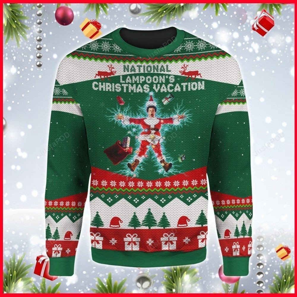 Ugly Christmas Sweater 2021,  National Lampoons Christmas Vacation Sweatshirt For Women Men Couple Family Funny Cute Plus Size