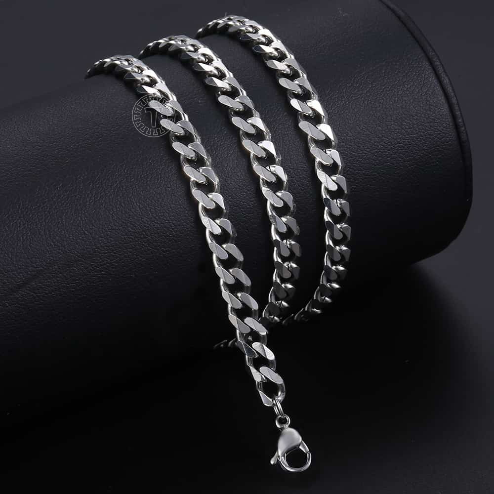 3-11mm Stainless Steel Necklace for Women Men Curb Cuban Link Chains Gold Silver Color Mens Chain Necklace Gift Wholesale DKNM09 alx