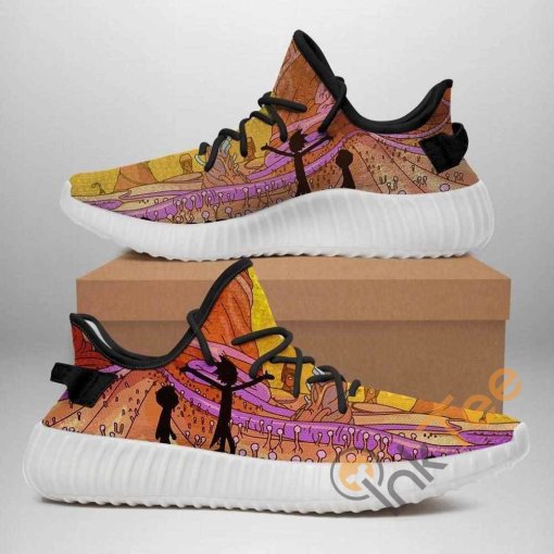 Buy Rick And Morty Custom Shoes Personalized Name Yeezy Sneakers