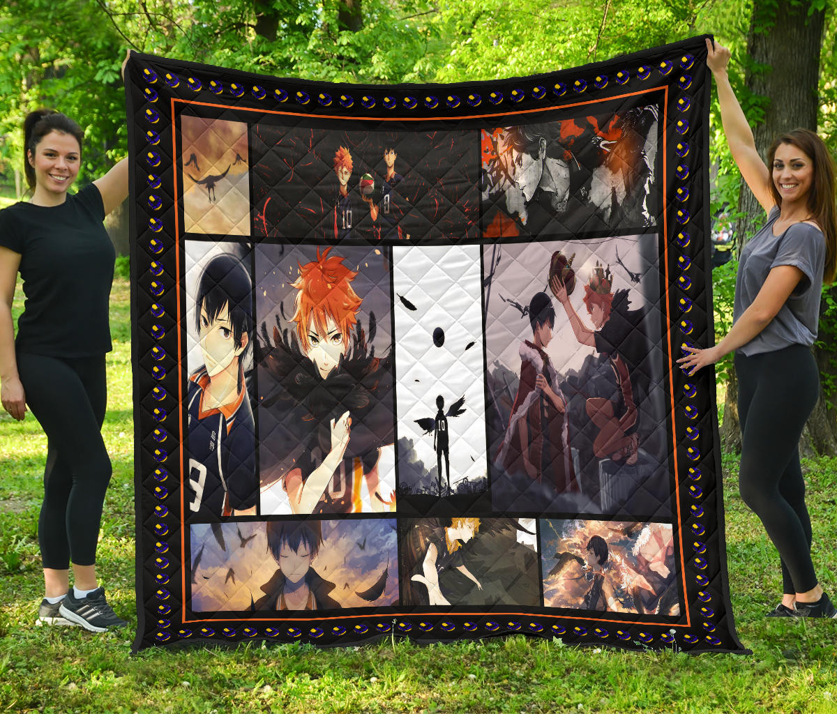 Tobio Kageyama And Shoyo Hinata Haikyuu Premium Quilt Blanket Anime Home Decor Custom For Fans Na041201