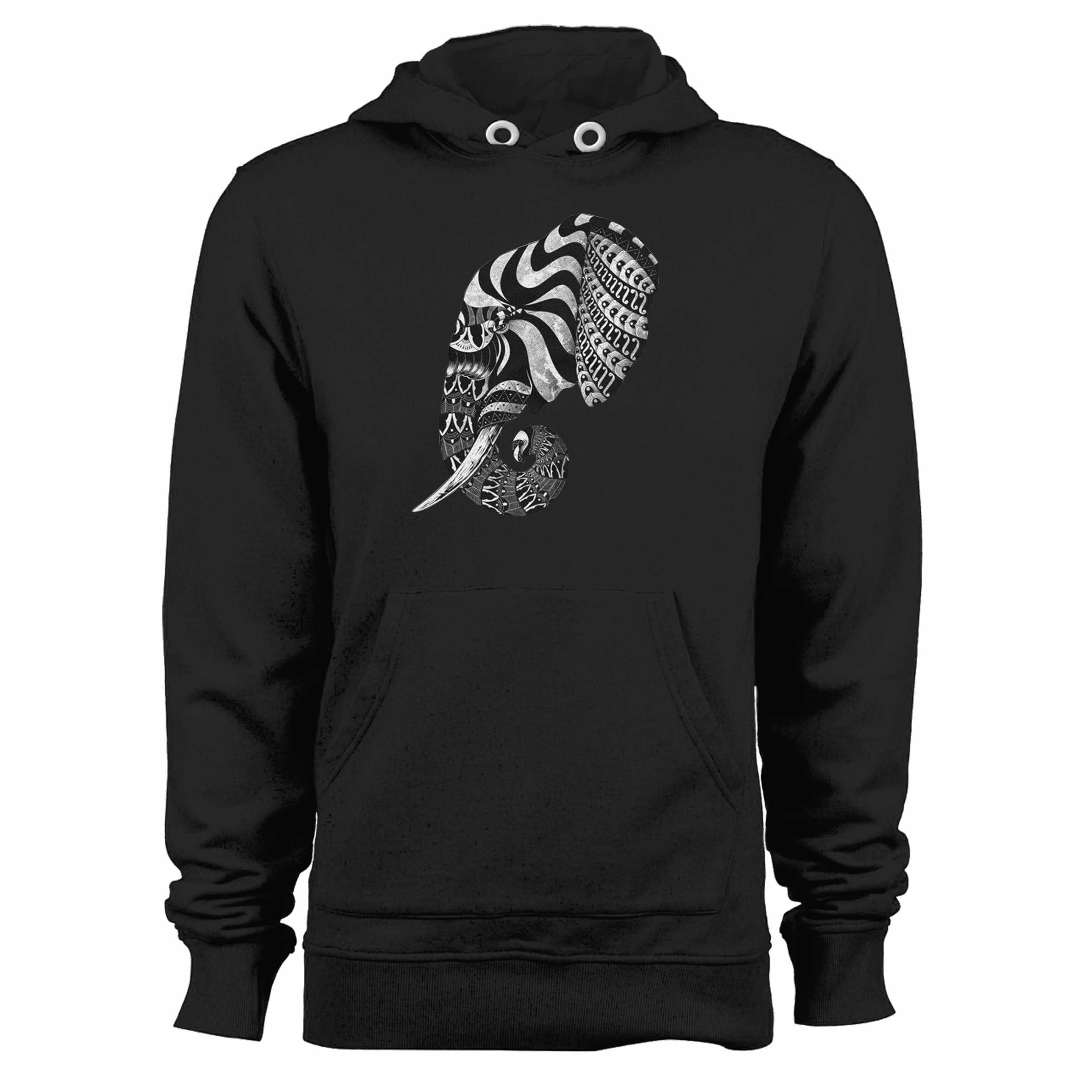 Ornate Indian Mehndi Spiritual Elephant Unisex Hoodie