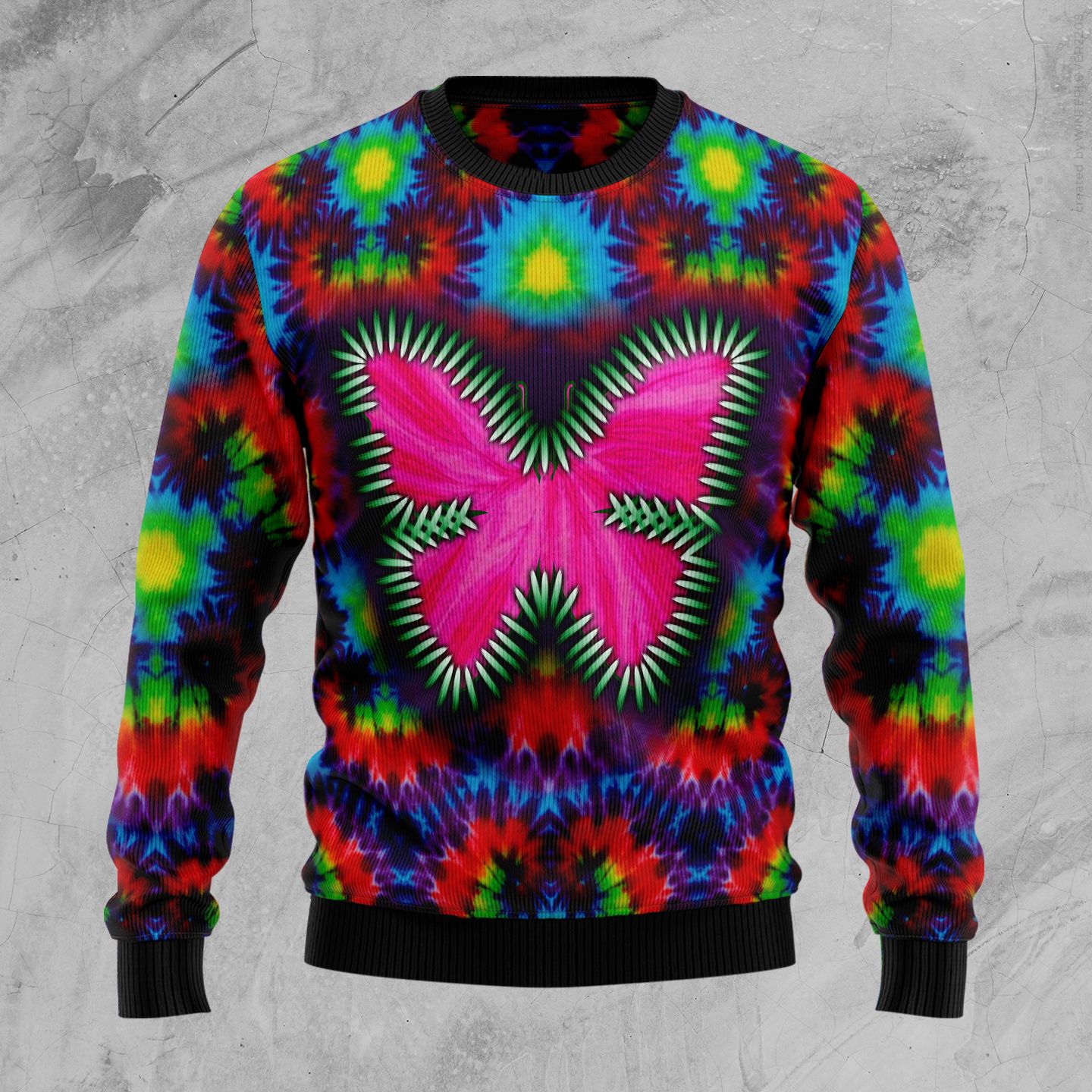 Butterfly Tie Dye TG5115 Ugly Christmas Sweater