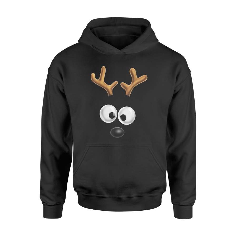 Matching Family Christmas Reindeer Face Shirt for Kids – Standard Hoodie
