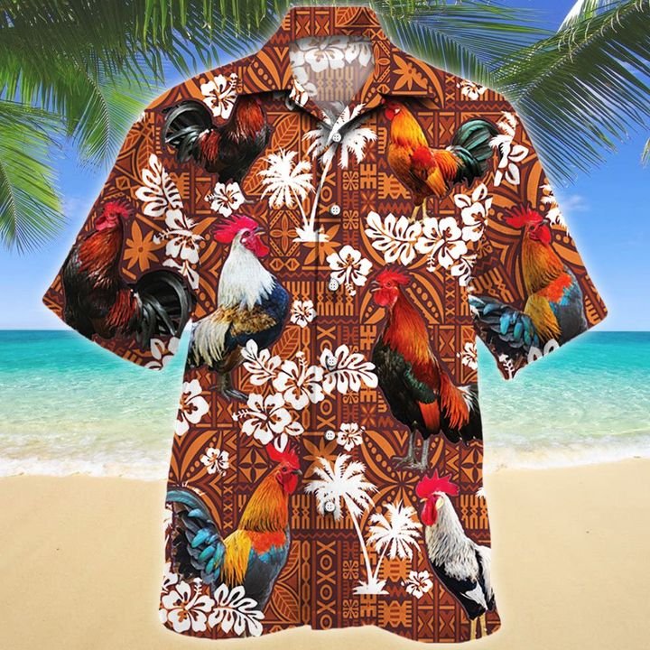 Rooster Lovers Red Tribal Hawaii Chicken Lover Hawaii Shirt For Men Women Ha75293