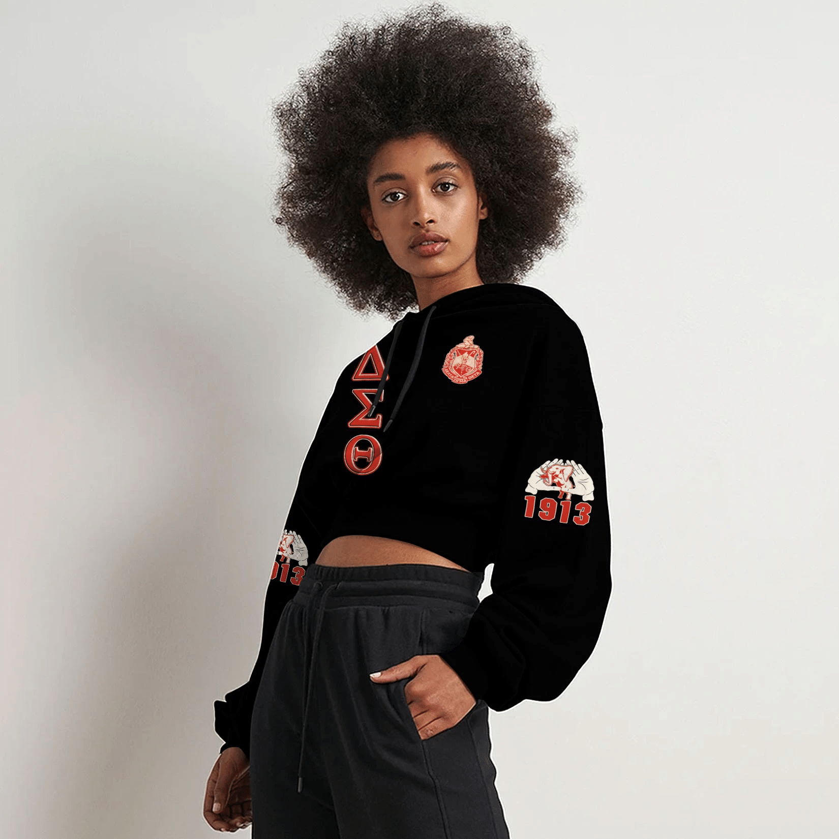 Africa Zone Hoodie – Delta Sigma Theta Sisterhood Croptop Hoodie A31