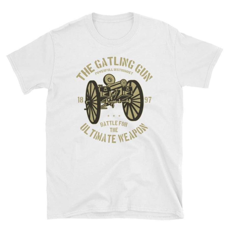 The Gatling Gun Ultimate Weapon! Vintage Poster T-Shirt