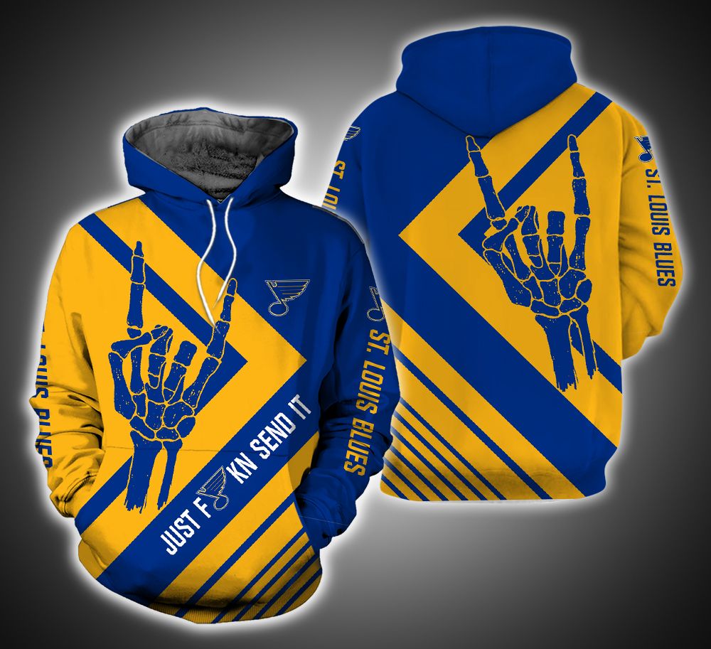 Just send it St. Louis Blues 3D Print Hoodie