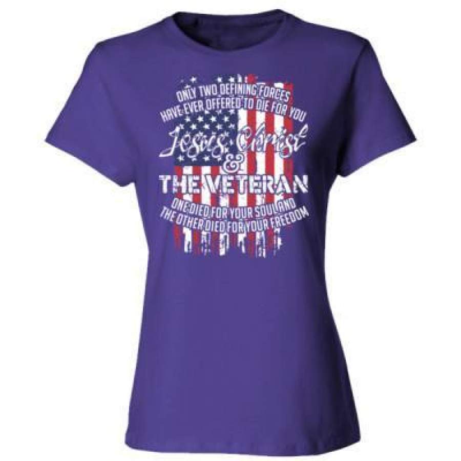 AGR Jesus Christ And The Veteran – Ladies’ Cotton T-Shirt