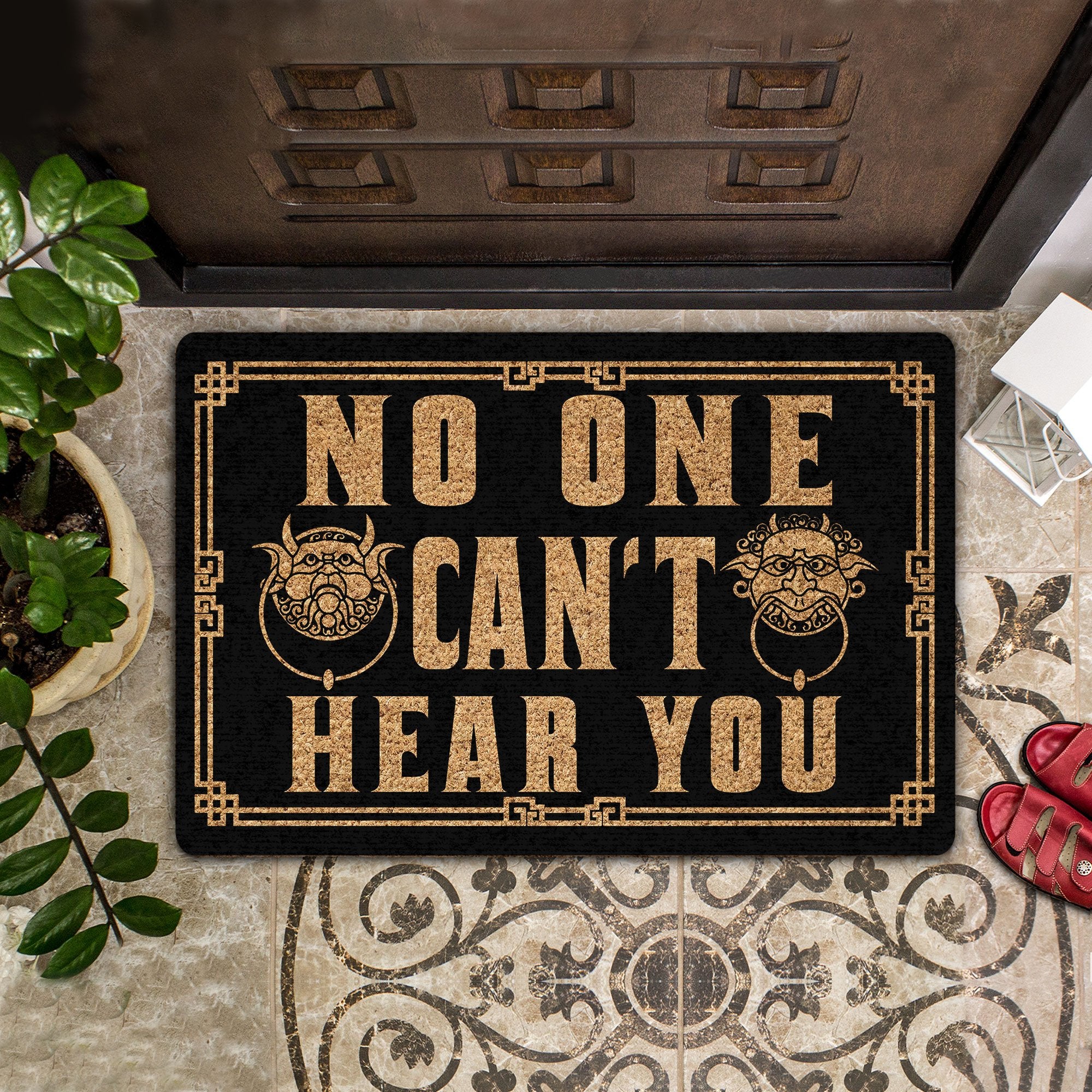 No One Cant Hear You All Over Printing Doormat Pre2080