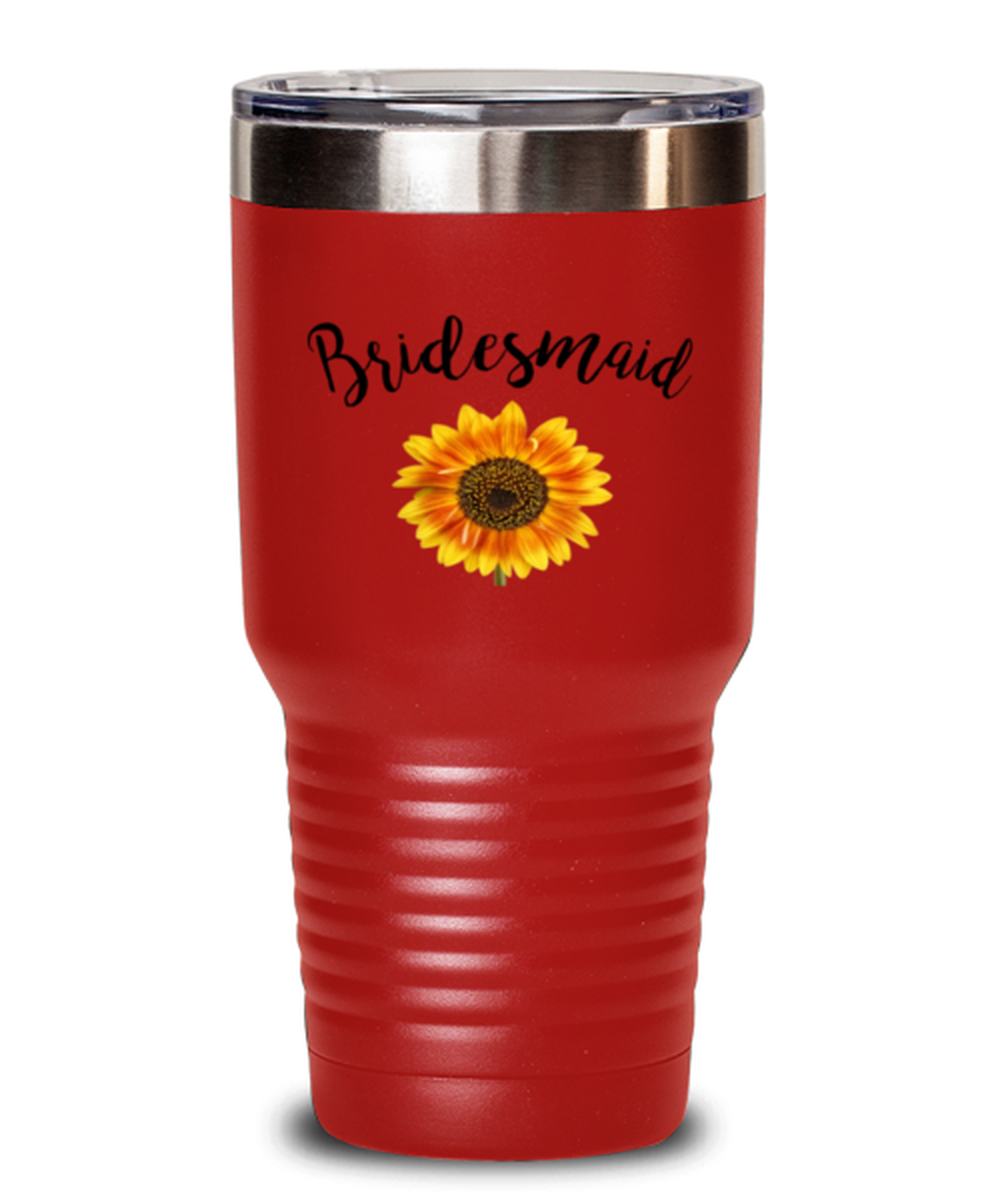 30 Oz Tumbler Stainless Steel Insulated Funny Bridesmaid Wedding Sunflower