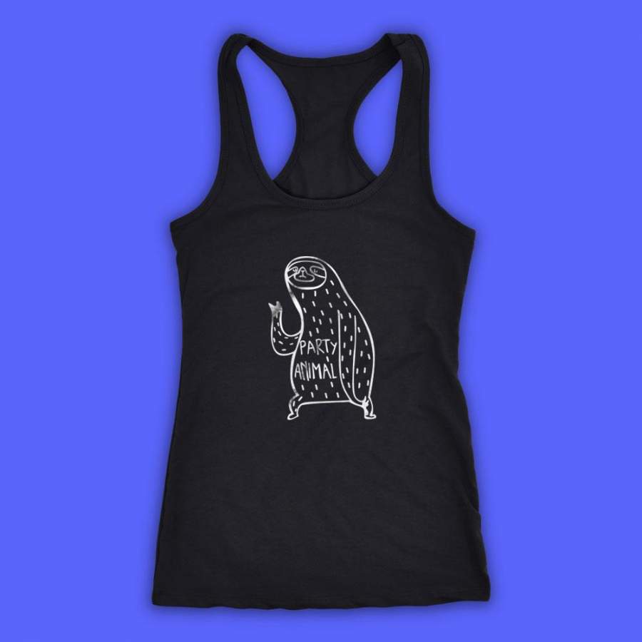 Sloth Party Animal Women’S Tank Top Racerback