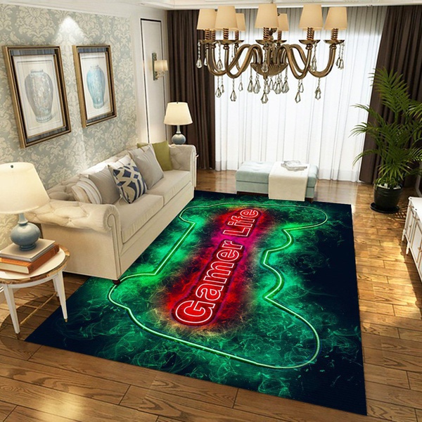 Gamer Life Smoky Rug, Bedroom Rug – US Gift Decor