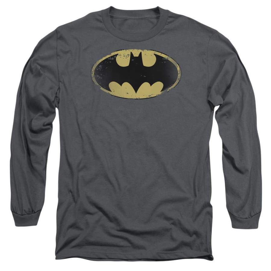 Batman – Distressed Shield Long Sleeve Adult 18/1