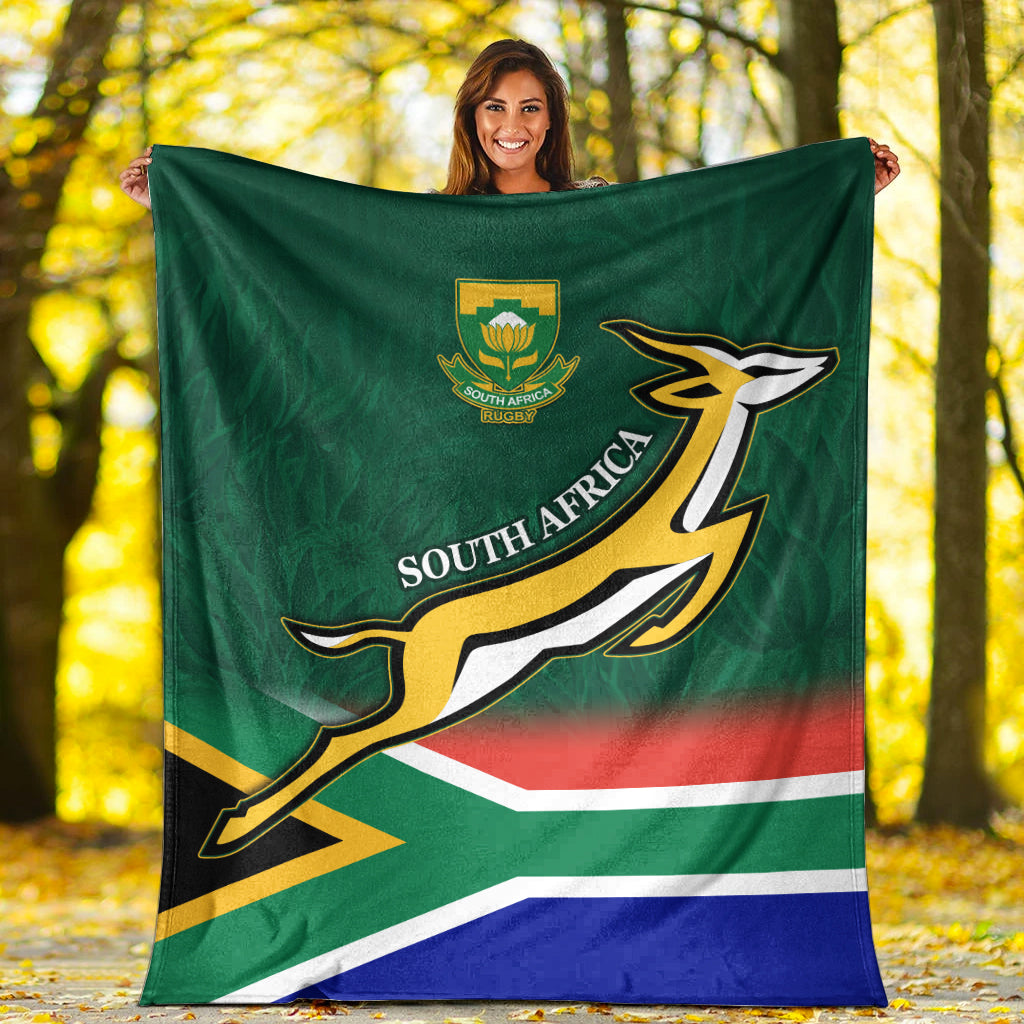 South Africa Rugby Premium Blanket Springboks Champion Bokke African Pattern Go Bokke Lt13