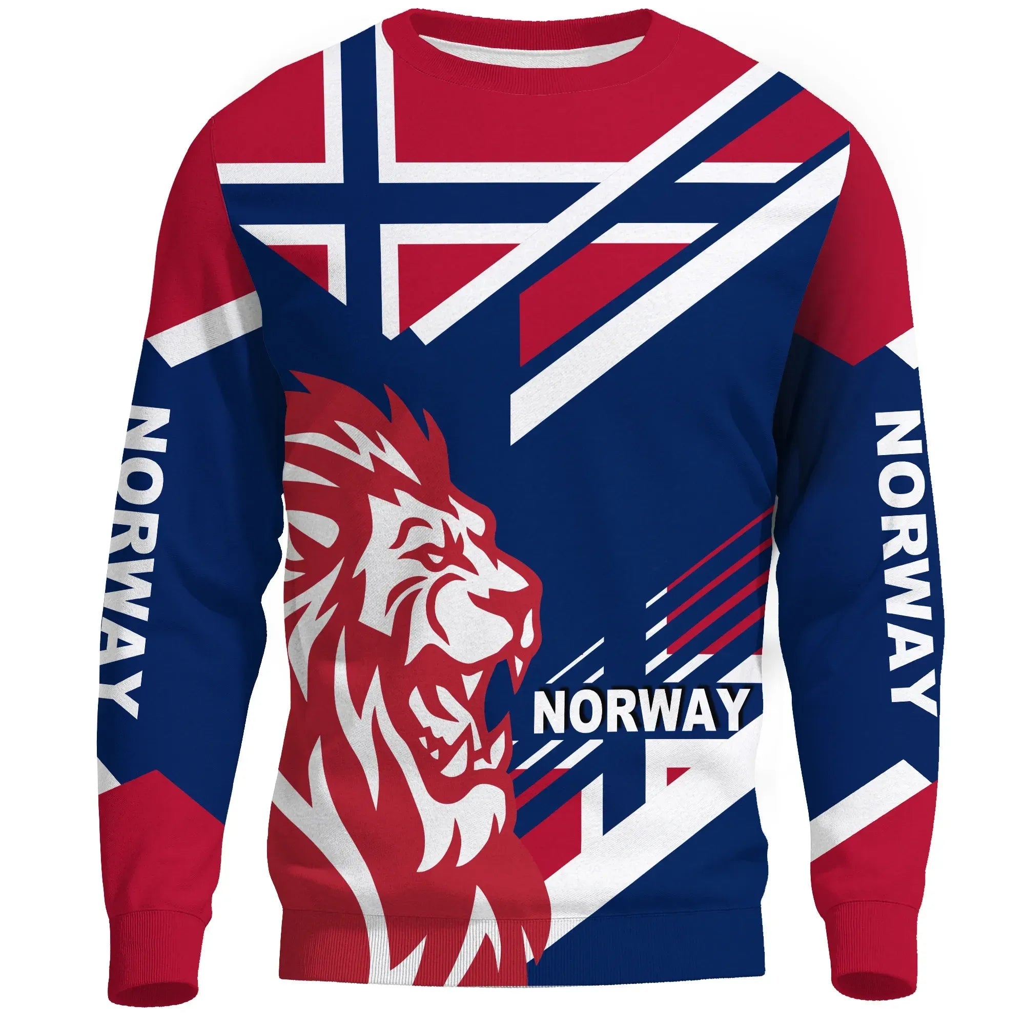 Wonder Print Shop Sweatshirt – Norway Lion Flag Special Edition Rlt7