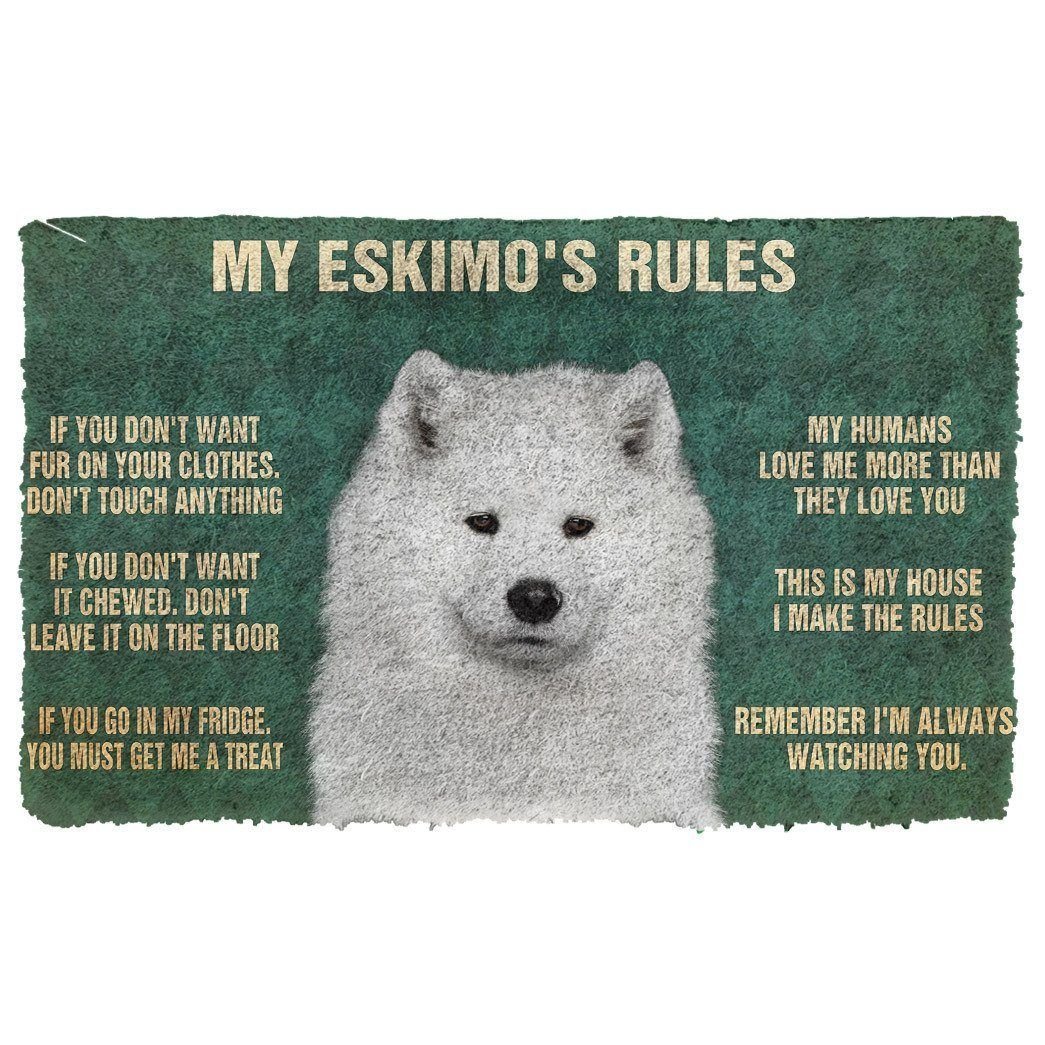 Gearhumans 3D American Eskimo’S Rules Doormat