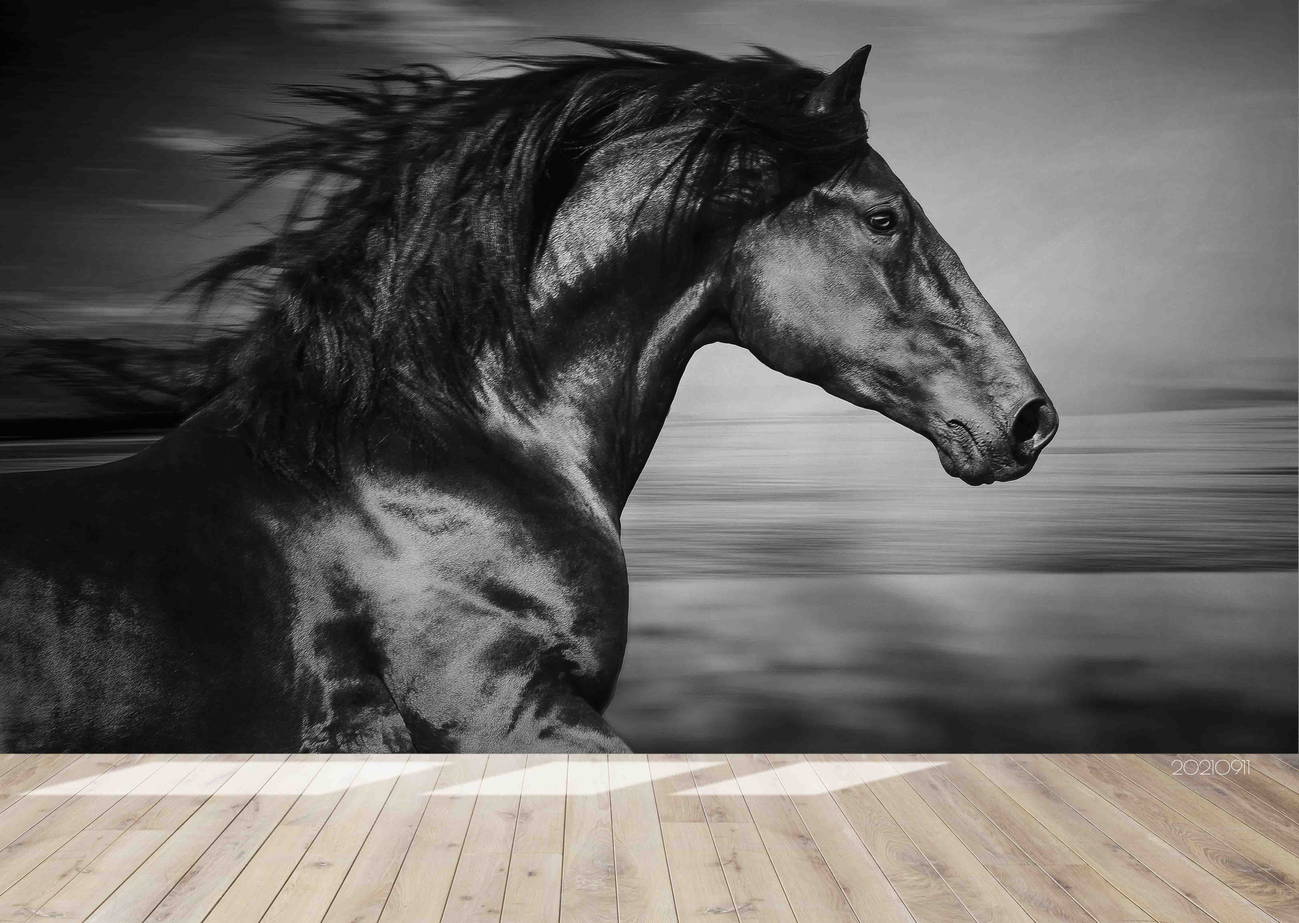 3D Animal Horse Wall Mural Wallpaper Lqh 744