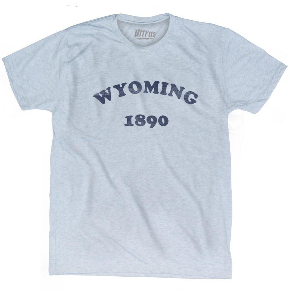 Wyoming State 1890 Adult Tri-Blend Vintage T-shirt