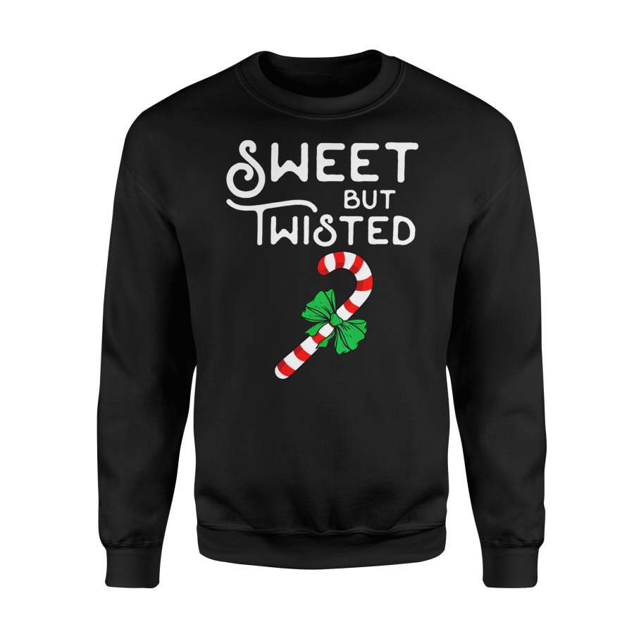 Christmas gift idea Sweet But Twisted Candy Cane Funny Xmas T-Shirt – Standard Fleece Sweatshirt