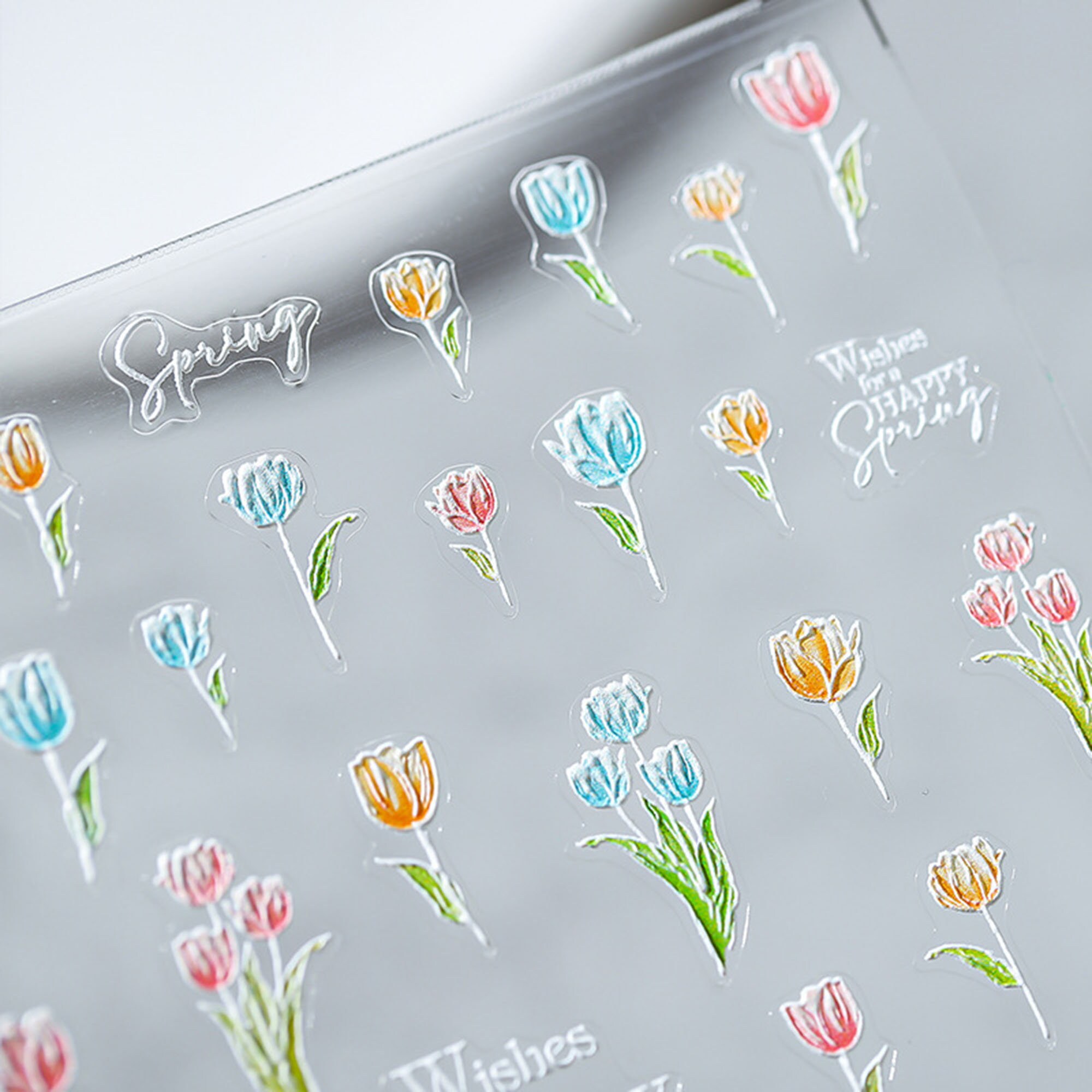 Tulip Nail Stickers, Summer Nails, Flower Nail Decals, Flower Nail Stickers, Nail Decal Art, DIY Nails