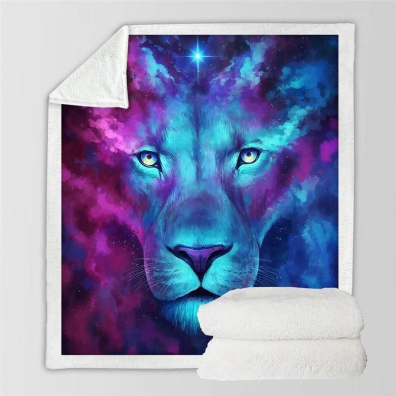 Watercolor Tiger CLH2511526F Sherpa Fleece Blanket