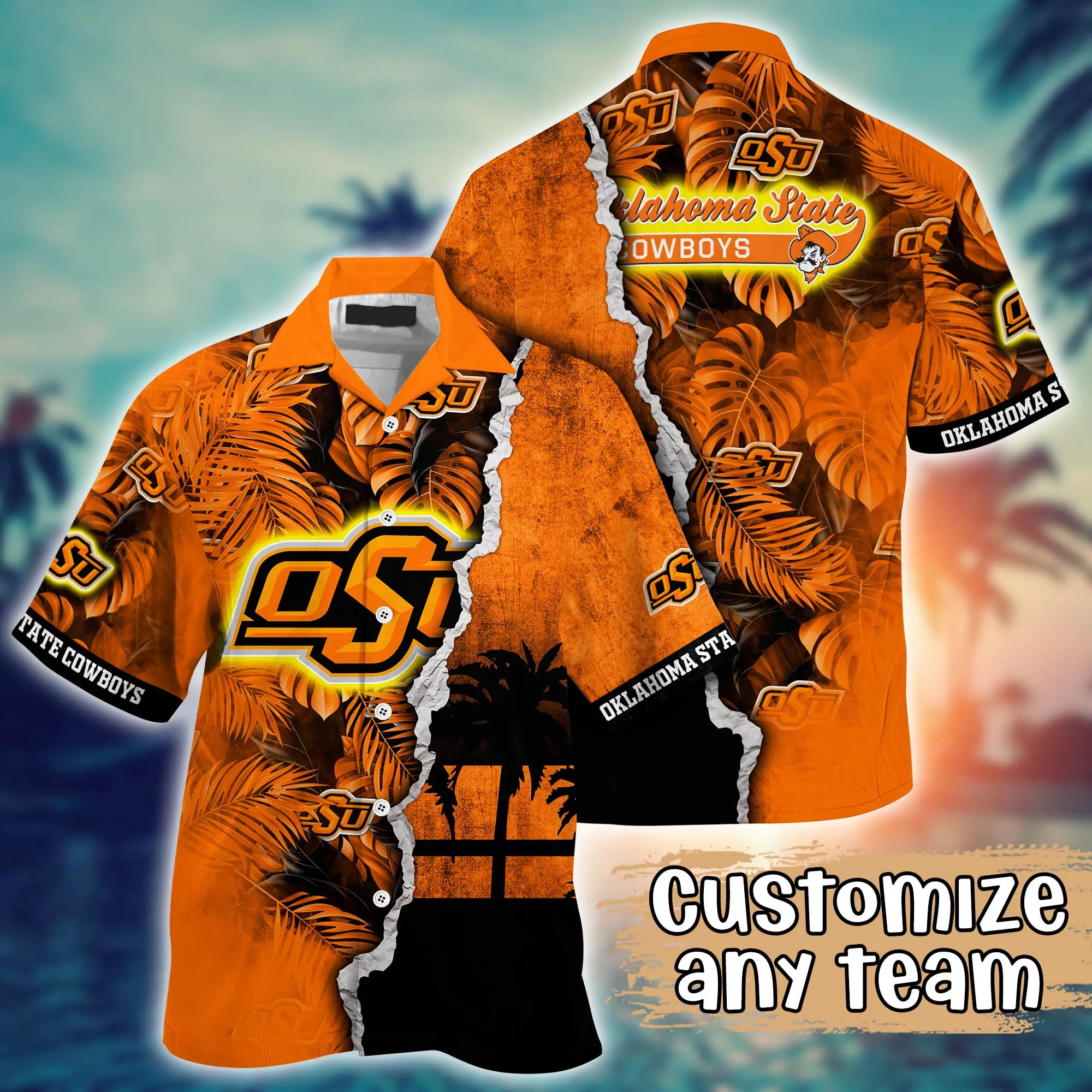 Oklahoma State Cowboys NCCA Hawaiian Shirt Custom Mid-Year Aloha Shirt