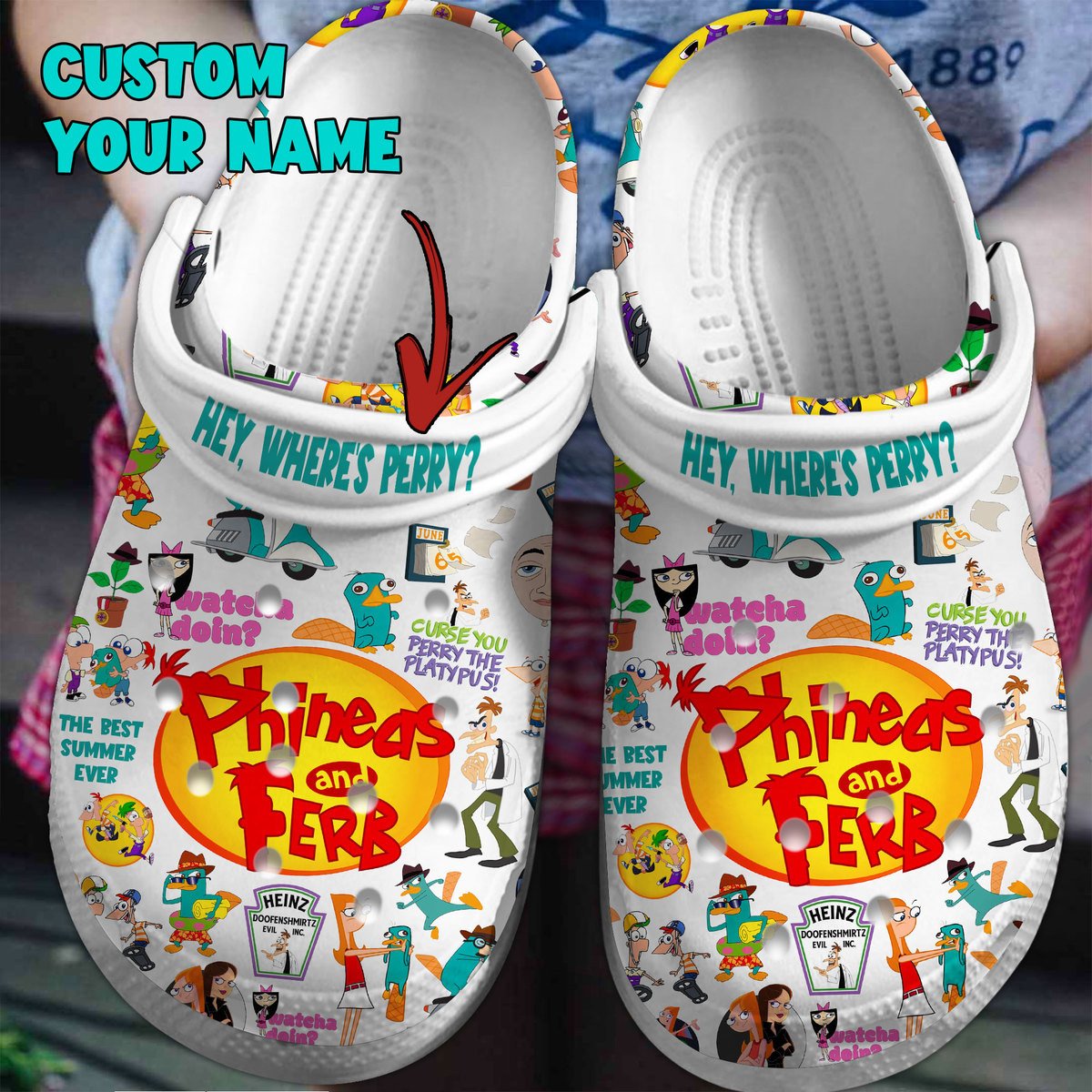 Phineas And Ferb Tv Series Crocss Clogs For Men Women And Kid X2Eyozqd