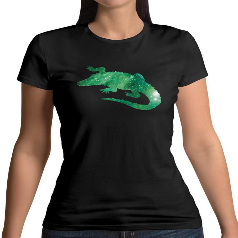 Space Animals – Crocodile Womens T-Shirt