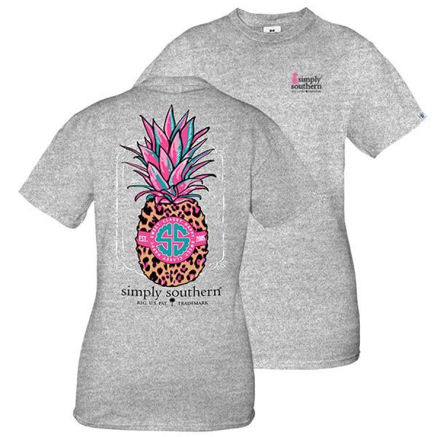 Simply Southern Preppy Leopard Pineapple T-Shirt