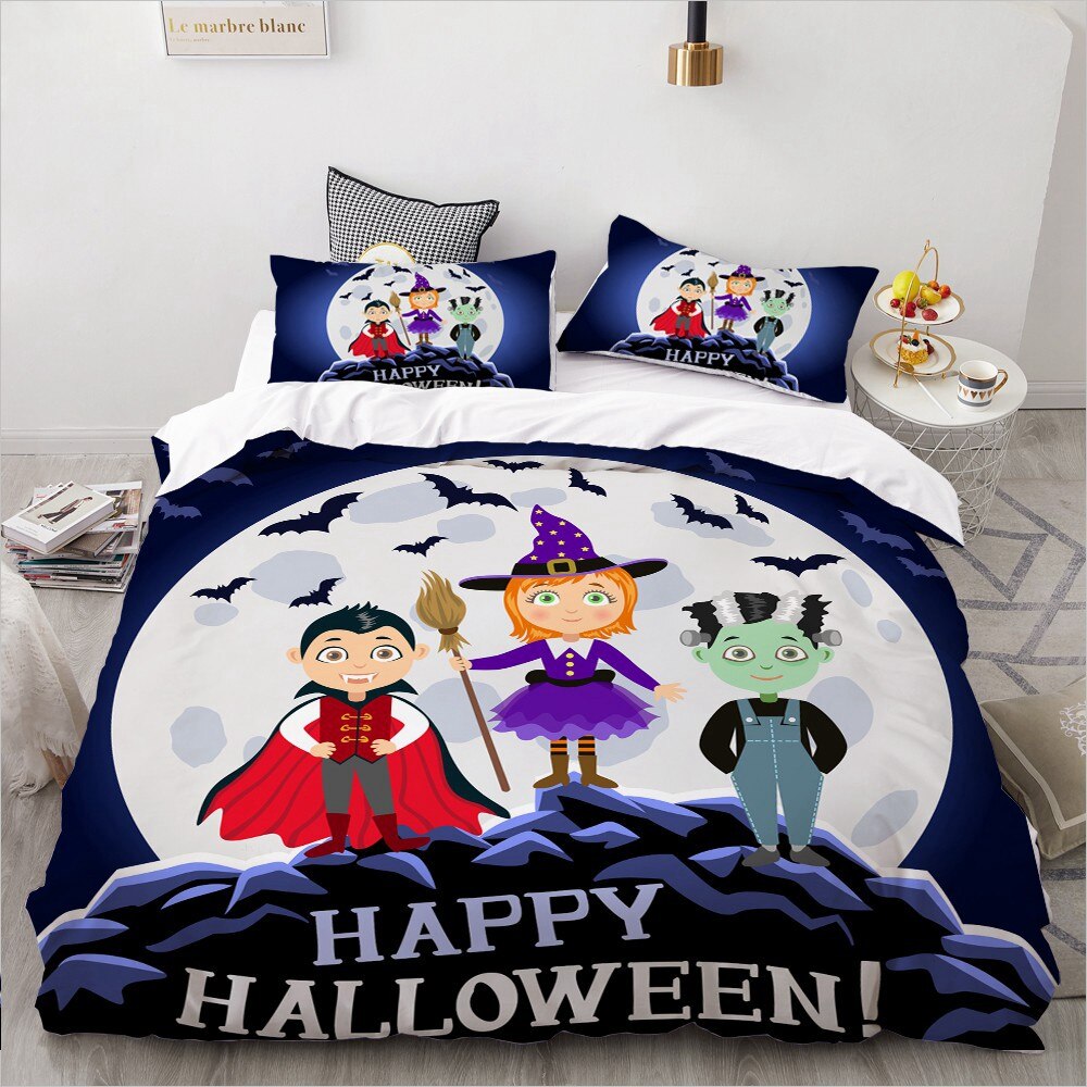 Halloween Vampire Bedding King,3D Cartoon Bedding Set For Kids/Baby/Children Duvet Cover Set Single,/Blanket Cover Set